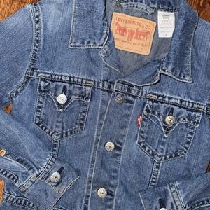 Vintage 1990s Type 1 Denim Trucker Jacket Men's Medium Blue Wash Cropped Western